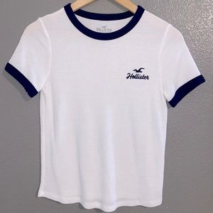 Small White with black trim shirt